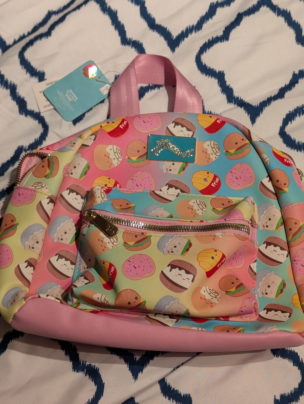 Squishmallow Sweet Treats Pastel Kids Backpack - Pink Multicolor NWT